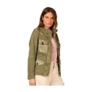 Eva Dames Field Jacket met Borduurwerk Mason's , Green , Dames