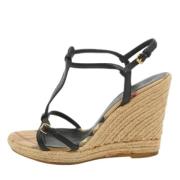 Pre-owned Leather sandals Burberry Vintage , Black , Dames