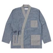 Indigo Patched Kyoto Work Jacket Universal Works , Multicolor , Heren