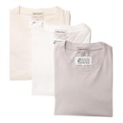 Taupe Beige Wit Katoenen T-Shirt Set Maison Margiela , Multicolor , He...