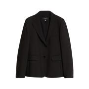 Zwarte Blazer in Stretch Viscosestof Max Mara , Black , Dames