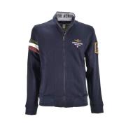 Blauwe Trui met Tricolor Details Aeronautica Militare , Blue , Heren