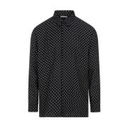 Zijden Shirt in Noir Craie Saint Laurent , Multicolor , Heren