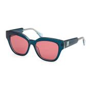 Dames Turquoise Vierkante Zonnebril Max & Co , Blue , Dames