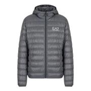 Opvouwbare Core Identity Hooded Jas Emporio Armani EA7 , Gray , Heren