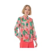 Bloemenfantasie Reguliere Overhemd Fracomina , Multicolor , Dames