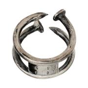Dubbele Spijker Ring Guidi , Gray , Dames