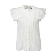Witte Ruffle Top met Pintuck Co'Couture , White , Dames