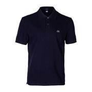 Stretch Piquet Polo Shirt, Klassieke Kraag C.p. Company , Blue , Heren