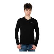 V-hals Longsleeve Shirt Guess , Black , Heren