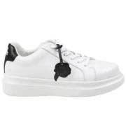 Witte Leren High-End Sneakers Karl Lagerfeld , White , Dames