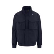 Nylon Bomberjack Blauw K-Way , Blue , Heren