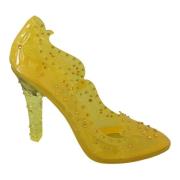 Gele Kristal Cinderella Pumps Dolce & Gabbana , Yellow , Dames