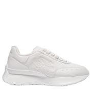 Witte Leren Oversized Court Sneakers Alexander McQueen , White , Dames
