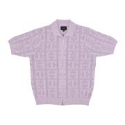 Monogram Jacquard Zip Sweater Lavender HUF , Purple , Heren