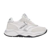 Witte Sportieve Sneaker met Gouden Details Voile Blanche , White , Dam...