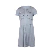 Pre-owned Nylon dresses Moschino Pre-Owned , Gray , Dames