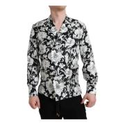 Zijden Bloemenknoopshirt Dolce & Gabbana , Multicolor , Heren