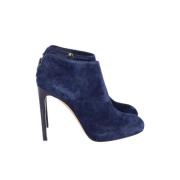 Pre-owned Suede boots Salvatore Ferragamo Pre-owned , Blue , Dames