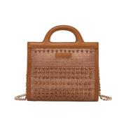 Leren Tas La Carrie , Brown , Dames