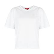 Casual Ronde Hals T-Shirt Guess , White , Dames