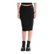 Milano Midi Rok Damesmode Calvin Klein Jeans , Black , Dames