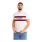 Colorblock Polo Shirt Regular Fit Tommy Hilfiger , White , Heren