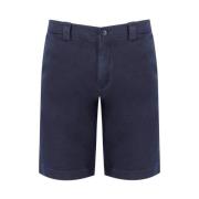 Blauwe Chino Bermuda Shorts Woolrich , Blue , Heren