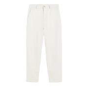 Wortel Pasvorm Katoenen Broek Dubbele Stiksels Max Mara Studio , Beige...