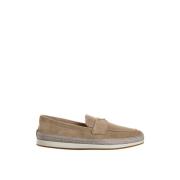 Biarritz Espadrilles Suède Rubber Leer Prada , Beige , Heren