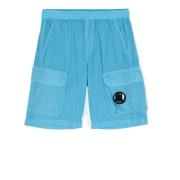 Blauwe Nylon Regular Fit Shorts C.p. Company , Blue , Heren