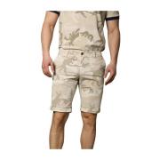 Camouflage Slim Fit Bermuda Shorts Mason's , Beige , Heren