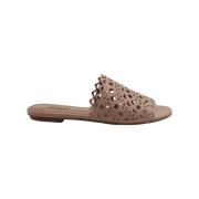 Pre-owned Leather sandals Alaïa Pre-owned , Beige , Dames