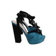 Pre-owned Satin heels Miu Miu Pre-owned , Blue , Dames