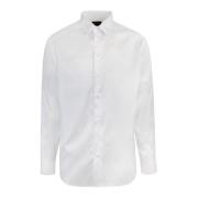 Witte Stretch Katoenen Overhemd Emporio Armani , White , Heren