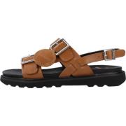 Gesp Platte Sandalen Kickers , Brown , Dames