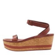 Pre-owned Leather sandals Chloé Pre-owned , Brown , Dames