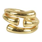 Gouden Buis Gepolijste Ring Accessoires Federica Tosi , Yellow , Dames