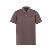 Micropiqué Polo Shirt, Fris en Lichtgewicht Moorer , Brown , Heren