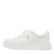 Pre-owned Leather sneakers Gucci Vintage , White , Heren