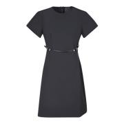 Zwarte Katoenen Jurk met Voyou Details Givenchy , Black , Dames