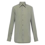 Zijden Lyocell Shirt Tom Ford , Green , Heren