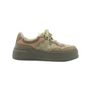 Pre-owned Canvas sneakers Gucci Vintage , Beige , Dames