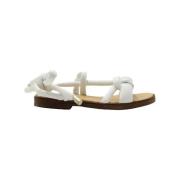 Pre-owned Leather sandals Maison Margiela Pre-owned , Beige , Dames