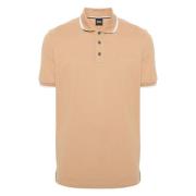 Katoenen poloshirt met geborduurd logo Hugo Boss , Beige , Heren