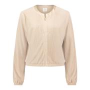 Klassieke Geplooide Blazer Jas Betty & Co , Beige , Dames