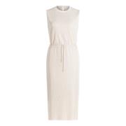 Mouwloze Geplooide Jurk Betty & Co , Beige , Dames