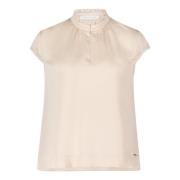 Korte Mouw Slip Blouse Betty & Co , Beige , Dames