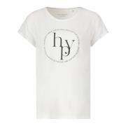 Happy Print Ronde Hals Shirt Betty Barclay , White , Dames