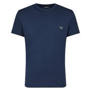 Slim Fit Gebreid T-Shirt Emporio Armani , Blue , Heren